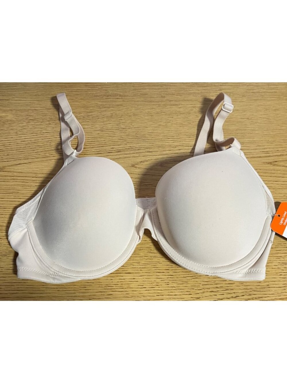 Warners Simply Perfect Size 34B Underwire T-Shirt Bra Beige Adj Straps
